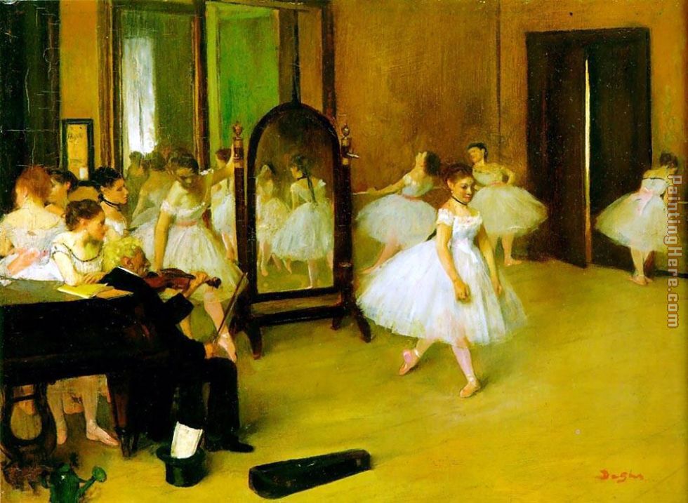 dance class painting - Edgar Degas dance class art painting